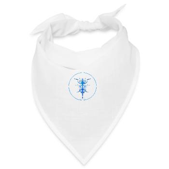 Mystique Collection ~ hellblau ~ n°8 - Bandana Dreieckstuch - Weiß - Vorne