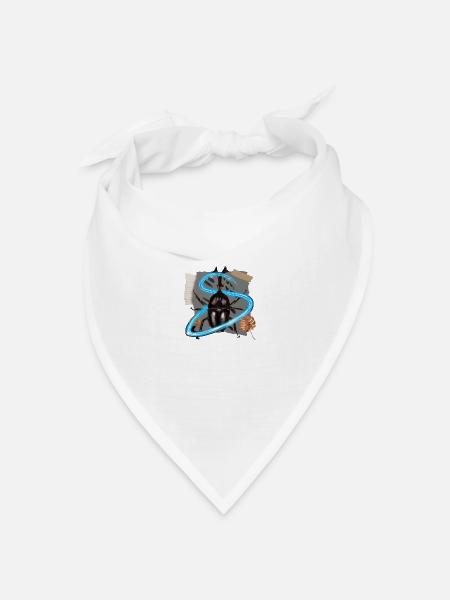 Großes Insekt - Bandana Dreieckstuch - Weiß