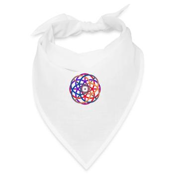 Farbkreis - Bandana Dreieckstuch - Weiß - Vorne