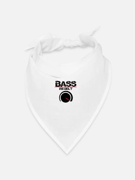 Bass regelt - Bandana Dreieckstuch - Weiß