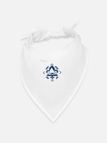 Saint Briac sur Mer Bretagne Frankreich Strandurlaub - Bandana Dreieckstuch - Weiß