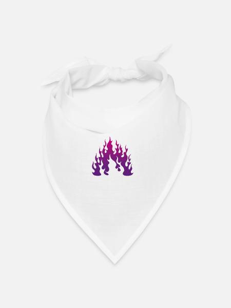 Violetflame - Bandana Dreieckstuch - Weiß