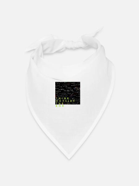 Denken Sie über den Tellerrand hinaus positive Gedanken glücklich - Bandana Dreieckstuch - Weiß
