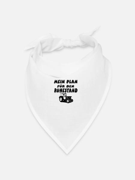 Traktor - Bandana Dreieckstuch - Weiß