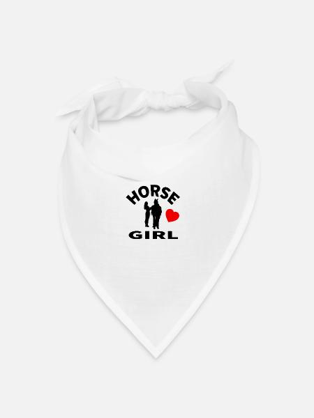 Pferd - Bandana Dreieckstuch - Weiß