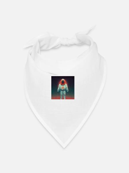 Astronaut Astralmalerei - Bandana Dreieckstuch - Weiß