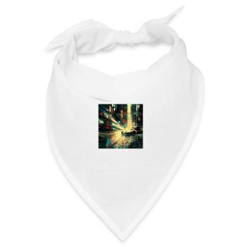 Cyber City - Bandana Dreieckstuch - Weiß - Vorne