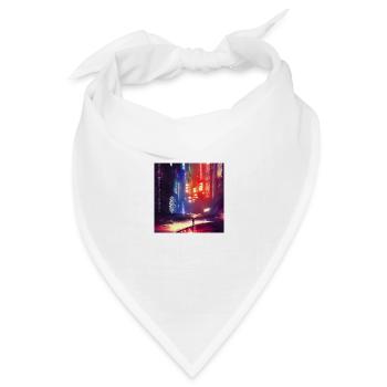 Future City - Bandana Dreieckstuch - Weiß - Vorne