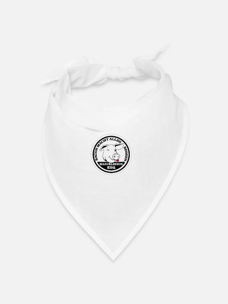 Marcelinhos BBQ Logo - Bandana Dreieckstuch - Weiß