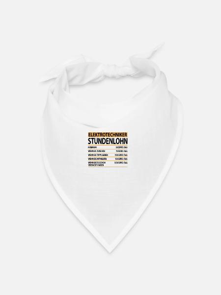 Elektrotechniker Elektrotechnik lustig Spruch - Bandana Dreieckstuch - Weiß