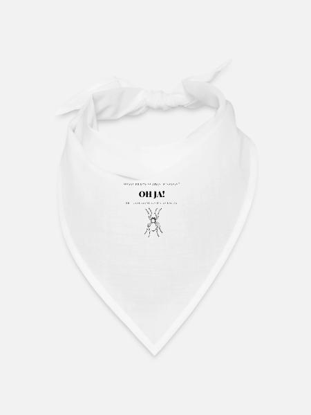 Oh JA Spinne - Bandana Dreieckstuch - Weiß