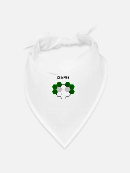 Ich in Panik - Bandana Dreieckstuch - Weiß