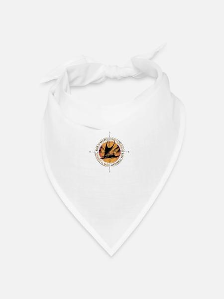 BORN TO NAVIGATE Polynesische Segler Navigatoren - Bandana Dreieckstuch - Weiß