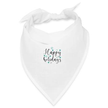 Happy Holidays - Bandana Dreieckstuch - Weiß - Vorne