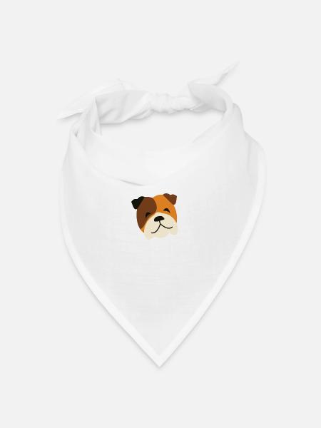 Schelmischer Hund - Bandana Dreieckstuch - Weiß