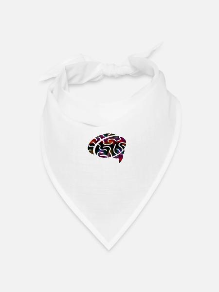 Color Brain - Bandana Dreieckstuch - Weiß