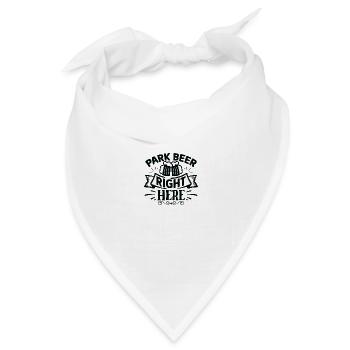 Park Beer Right Here - Bandana Dreieckstuch - Weiß - Vorne
