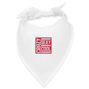 crazy sexy cool Design - Bandana Dreieckstuch - Weiß - Vorne