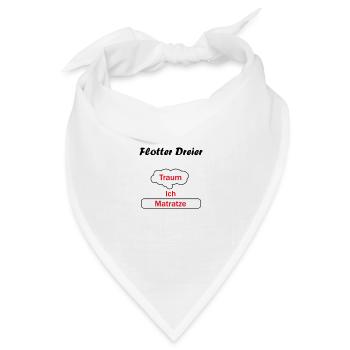 Flotter Dreier - Traum Ich Matratze - Bandana Dreieckstuch - Weiß - Vorne