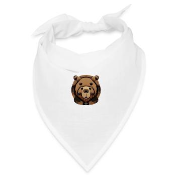 Doppelbär - Bandana Dreieckstuch - Weiß - Vorne