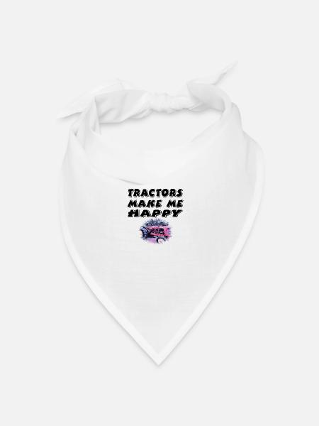 Traktor - Bandana Dreieckstuch - Weiß