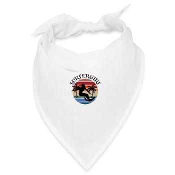 Surfing Surfboard Surfer Geschenksidee - Bandana Dreieckstuch - Weiß - Vorne