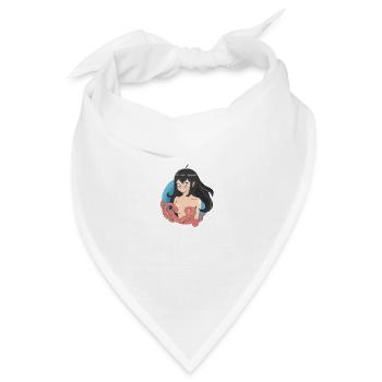 animierter Tentakelzensor - Bandana Dreieckstuch - Weiß - Vorne