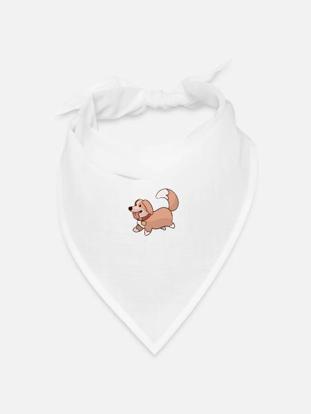 Süßer Hund - Bandana Dreieckstuch - Weiß