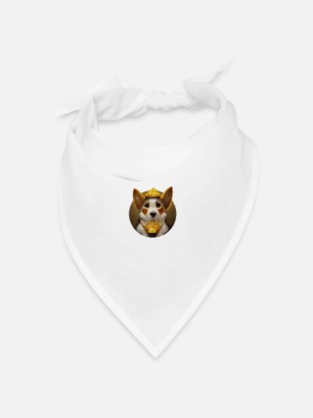 Corgi Queen - Bandana Dreieckstuch - Weiß
