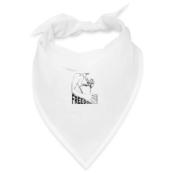 Wir brauchen Freiheit - Bandana Dreieckstuch - Weiß - Vorne