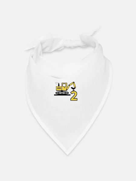 Bagger - Bandana Dreieckstuch - Weiß
