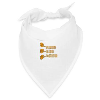 SOS = Slower Older Smarter - Bandana Dreieckstuch - Weiß - Vorne