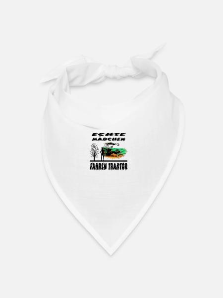 Traktor - Bandana Dreieckstuch - Weiß