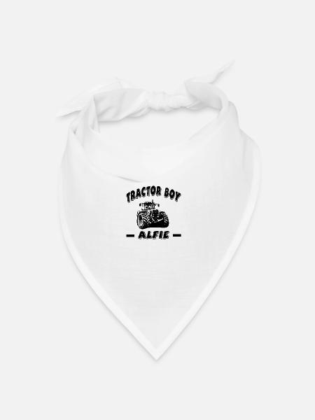Traktor - Bandana Dreieckstuch - Weiß
