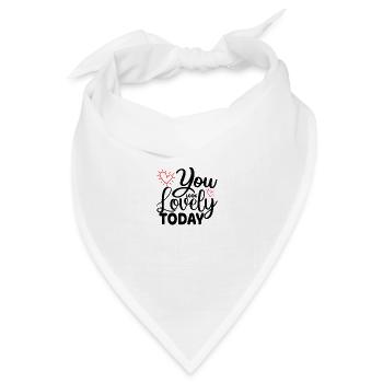 You look lovely today - Bandana Dreieckstuch - Weiß - Vorne