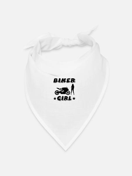 Motorrad - Bandana Dreieckstuch - Weiß