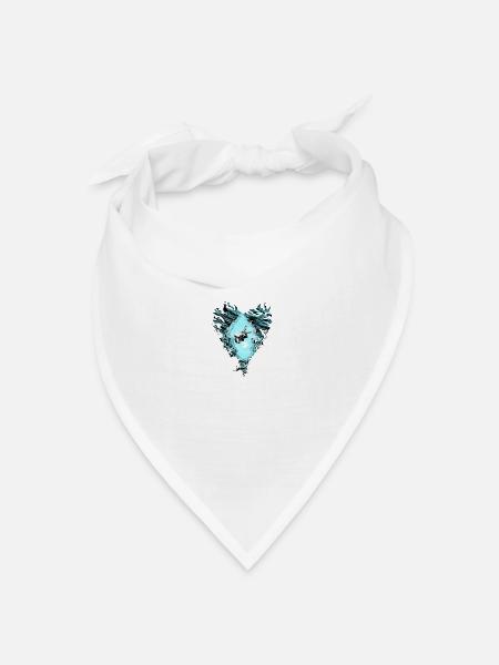 Taucher Diving Dive Tauchen Scuba - Bandana Dreieckstuch - Weiß