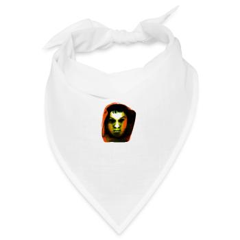 Hoody head: Orange - Bandana Dreieckstuch - Weiß - Vorne