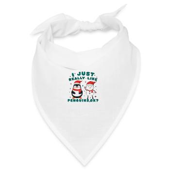 I just really like Penguins, ok? - Bandana Dreieckstuch - Weiß - Vorne