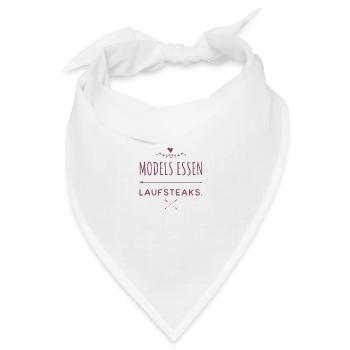 MODELS essen Lauf STEAKS +++ Funny and New Design! - Bandana Dreieckstuch - Weiß - Vorne