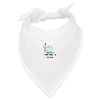langsam gehörntes Teufelchen - Bandana Dreieckstuch - Weiß - Vorne