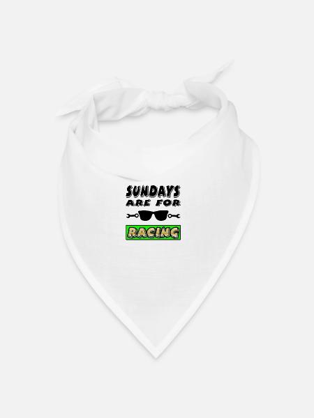 Auto - Bandana Dreieckstuch - Weiß