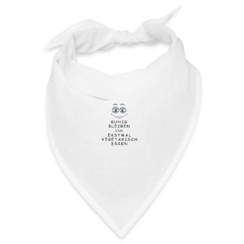 Vegetarisch essen - Bandana Dreieckstuch - Weiß - Vorne