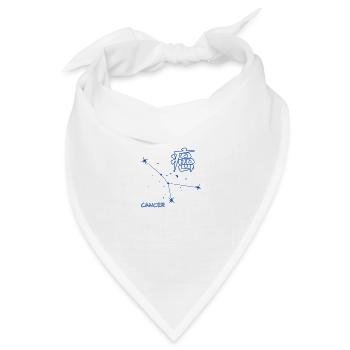 Krebs Sternzeichen Cancer Sternbild & Japan Letter - Bandana Dreieckstuch - Weiß - Vorne