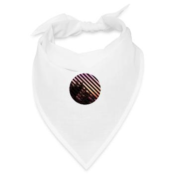 T-Shirt Urlaub Strand Palmen Ferien Sommer Sonne - Bandana Dreieckstuch - Weiß - Vorne