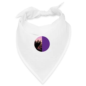 T-Shirt Urlaub Strand Palmen Ferien Sommer Sonne - Bandana Dreieckstuch - Weiß - Vorne