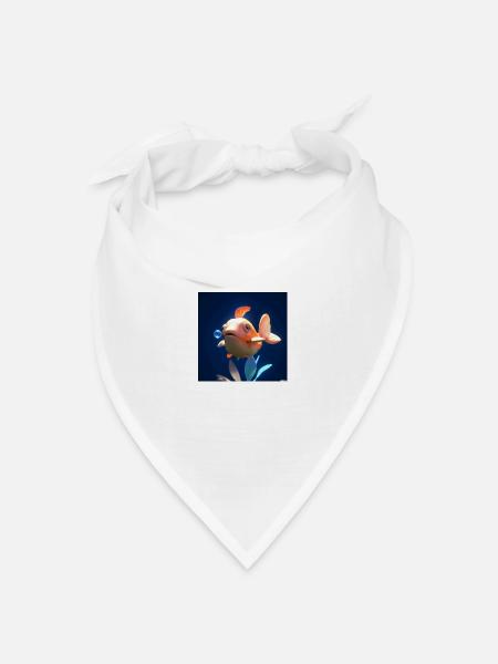 Ugly Fish - Bandana Dreieckstuch - Weiß