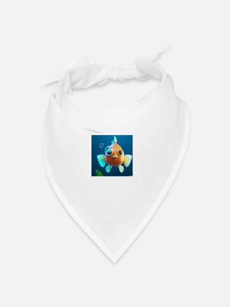 Sweet Fish - Bandana Dreieckstuch - Weiß