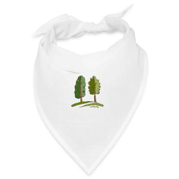 Baum - Bandana Dreieckstuch - Weiß - Vorne