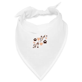 Sunny Doglover - Bandana Dreieckstuch - Weiß - Vorne